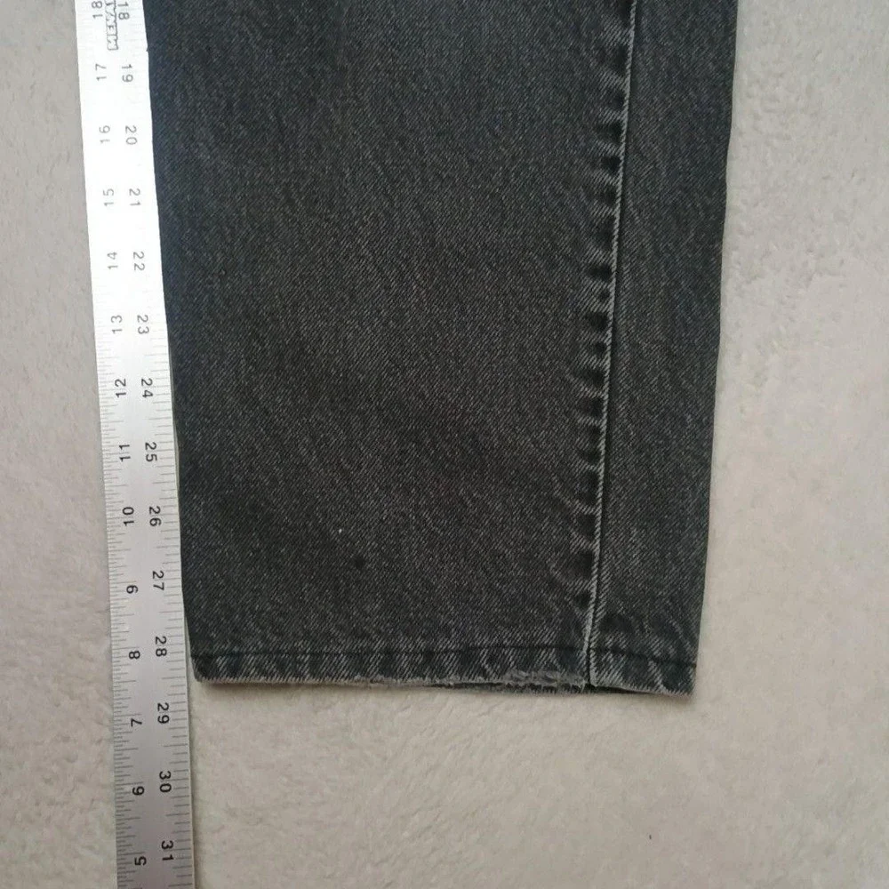 Vintage Levis 550 Jeans Mens 32x30 Black Y2K Straight Relaxed Charcoal Denim